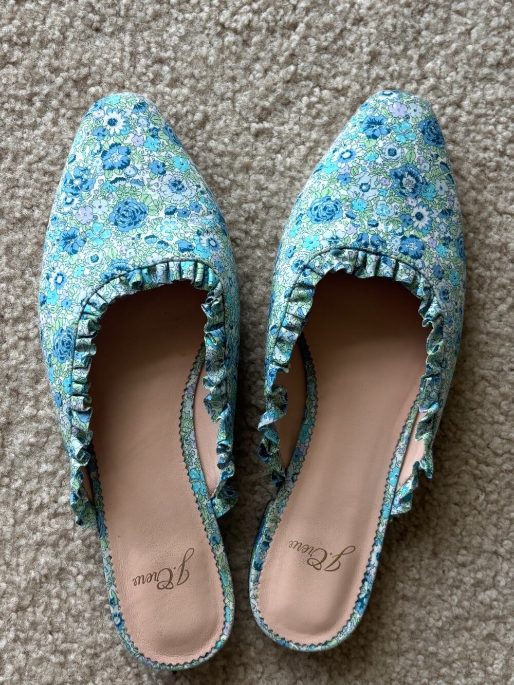 J Crew Floral/Paisley Flats